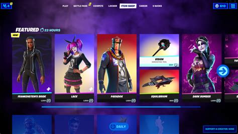 Boutique dobjets de Fortnite : objets cosmétiques。